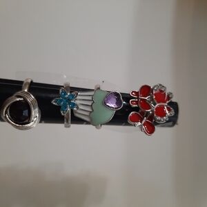 New Pappazzi Kids Multicolor Adjustable Ring Set 10